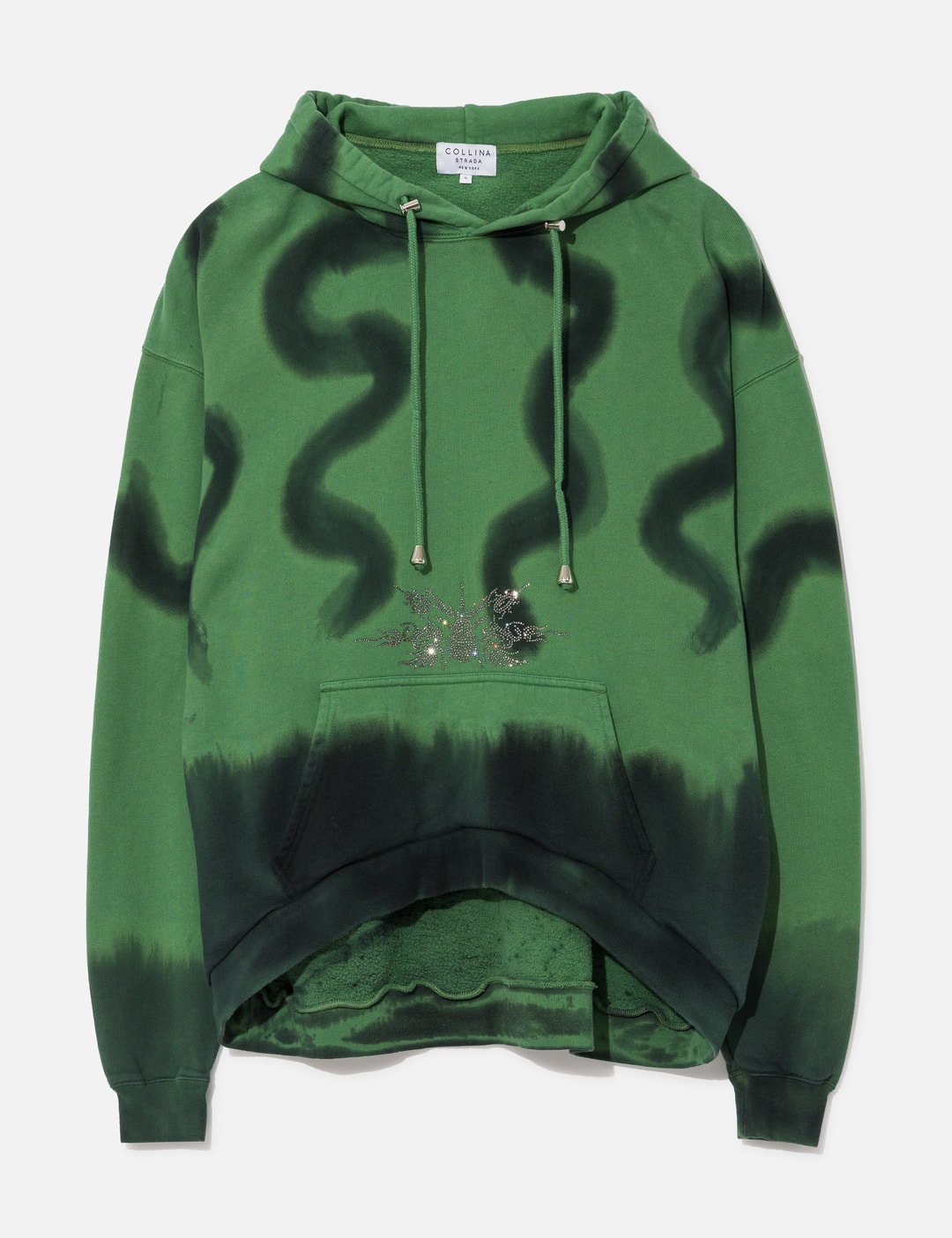Rhinestone Round Hem Hoodie view 4