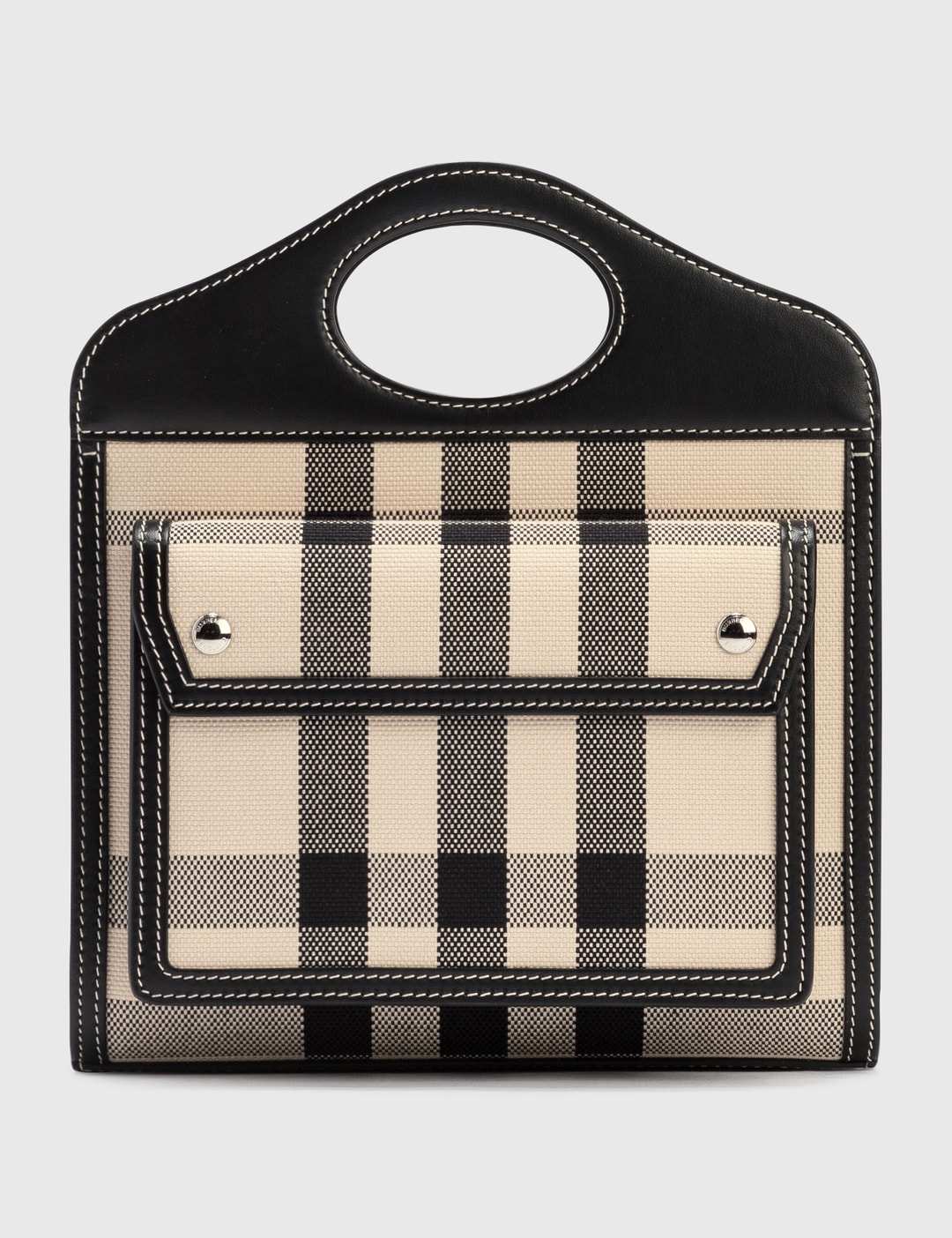 Burberry Check Coated Canvas Pouch in White for Men