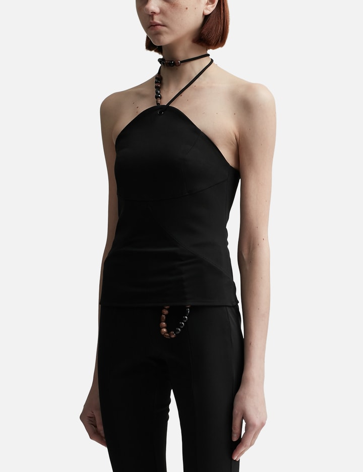 BEADS HALTER NECK TOP BLACK Placeholder Image