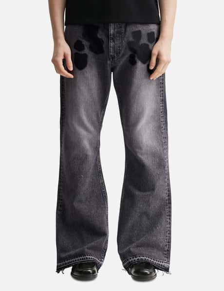 MASU - Masu Boys Emblem Bell Bottom Jeans | HBX
