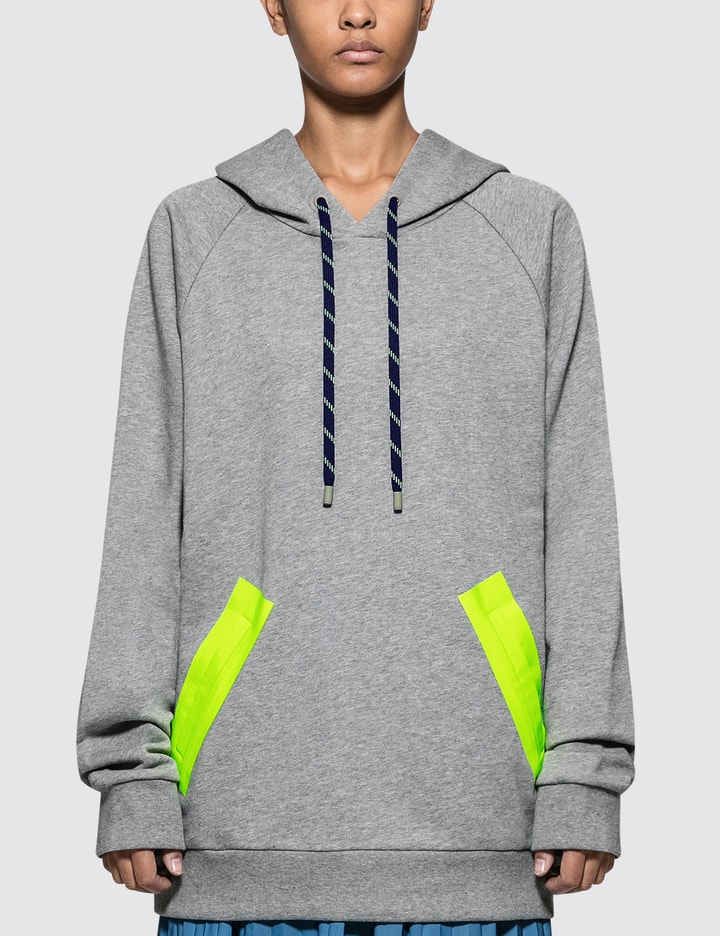 Fleece Hoodie With Neon Tapes Placeholder Image