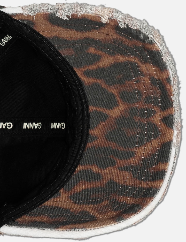 Ganni Cap In Ocelot Leopard