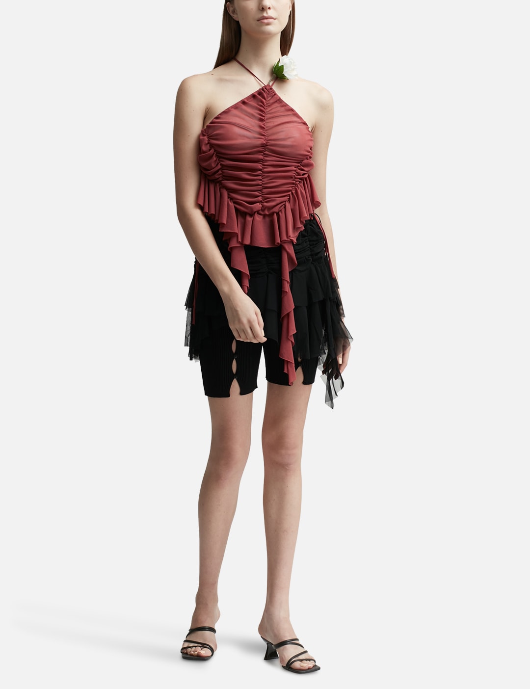 Flower Ruched Tank Top view 12