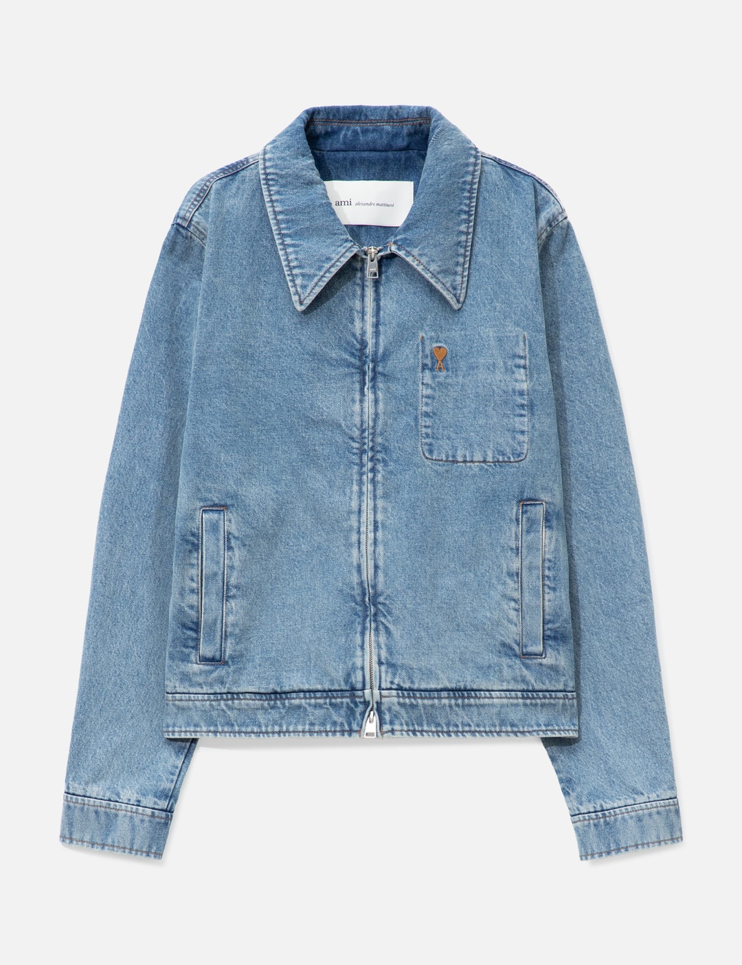 Contrasted Ami De Coeur Zipped Jacket view 7
