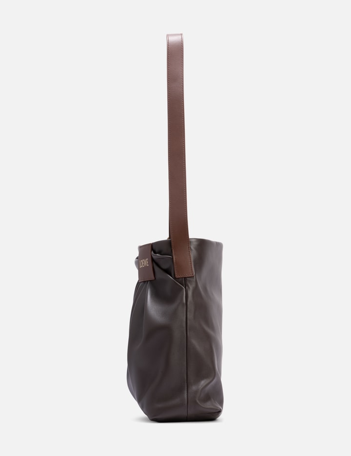 Loewe Womens Dark Chestnut Draped Leather Tote Bag In Brown