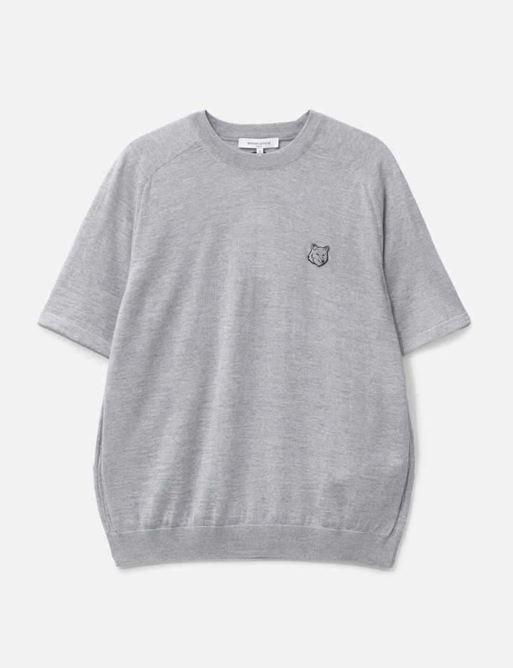 Maison Kitsuné Fox Head Fine Merino Short Sleeve Jumper