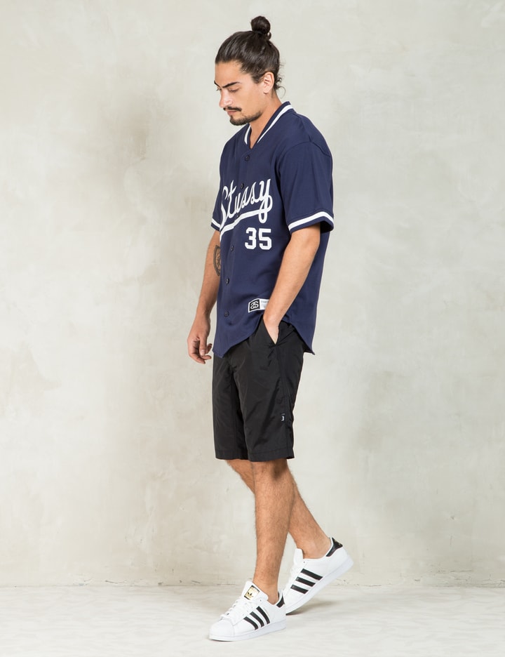 Stüssy - Navy Script Baseball Jersey  HBX - Globally Curated Fashion and  Lifestyle by Hypebeast