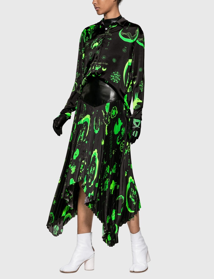 Graphic Print Pleated Skirt Placeholder Image