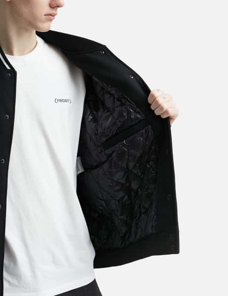 Moncler Men's Genius x Fragment Celsia Varsity Jacket Black/White