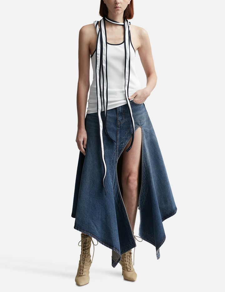 EVERGREEN CUT OUT DENIM SKIRT Placeholder Image