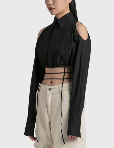 Cropped Shirt With Shoulder Cut-Outs view 7