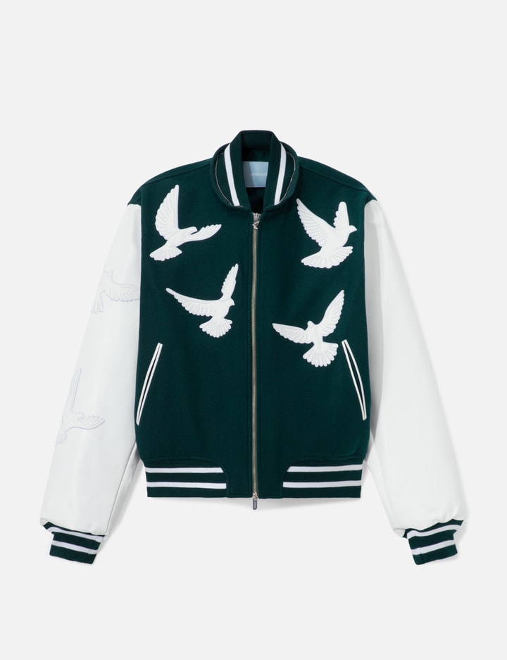 Flying Dove Pillow Neck Varsity Jacket Placeholder Image