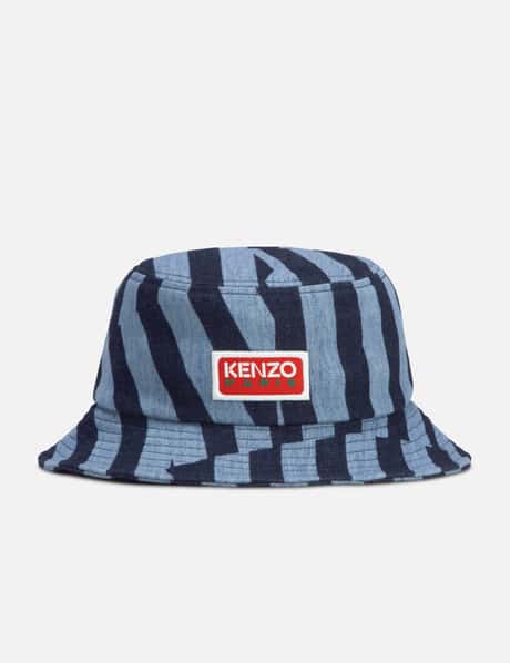 Kenzo 'Kenzo Dazzle Stripe' Denim Bucket Hat