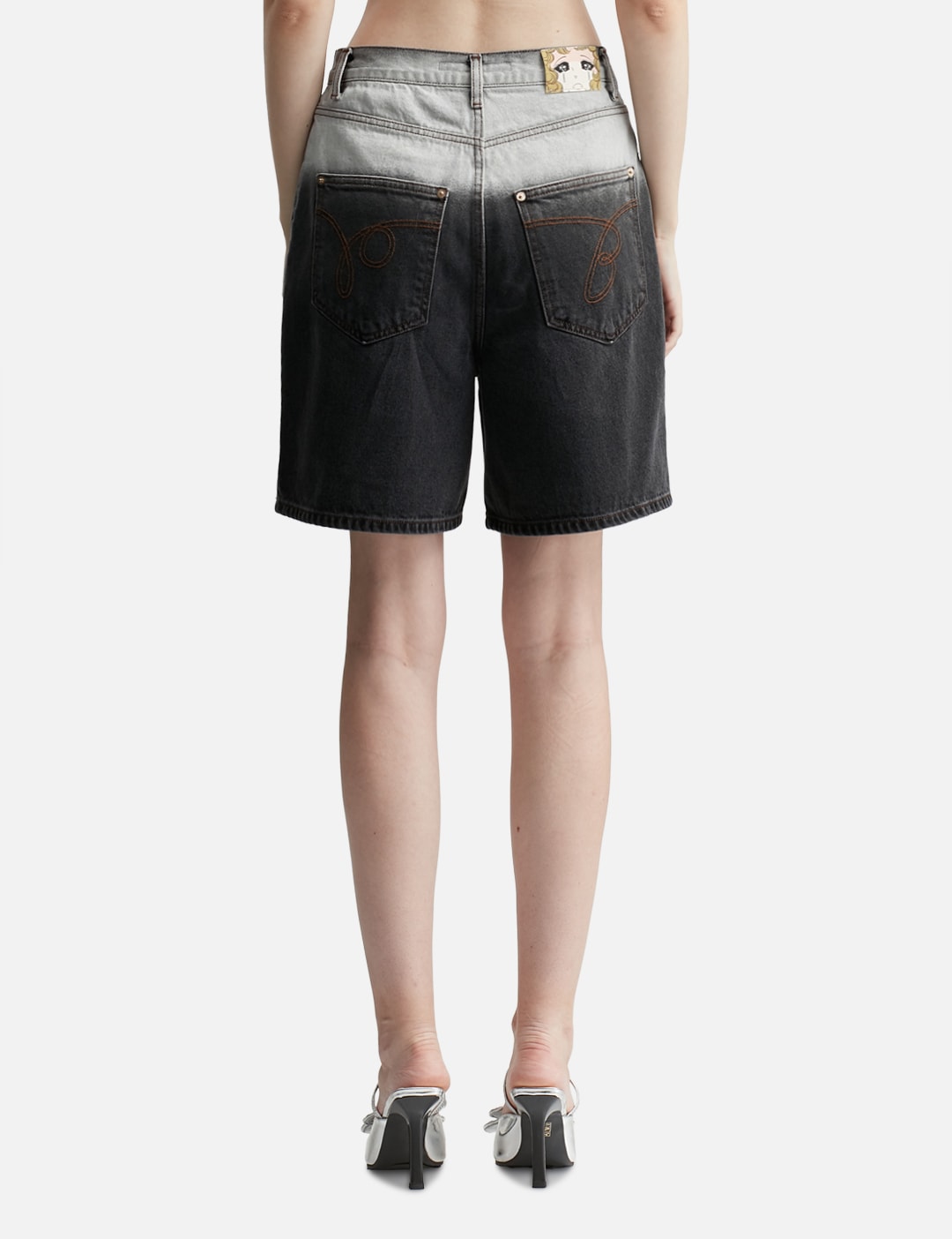 Washed Bermuda Denim Pants view 15