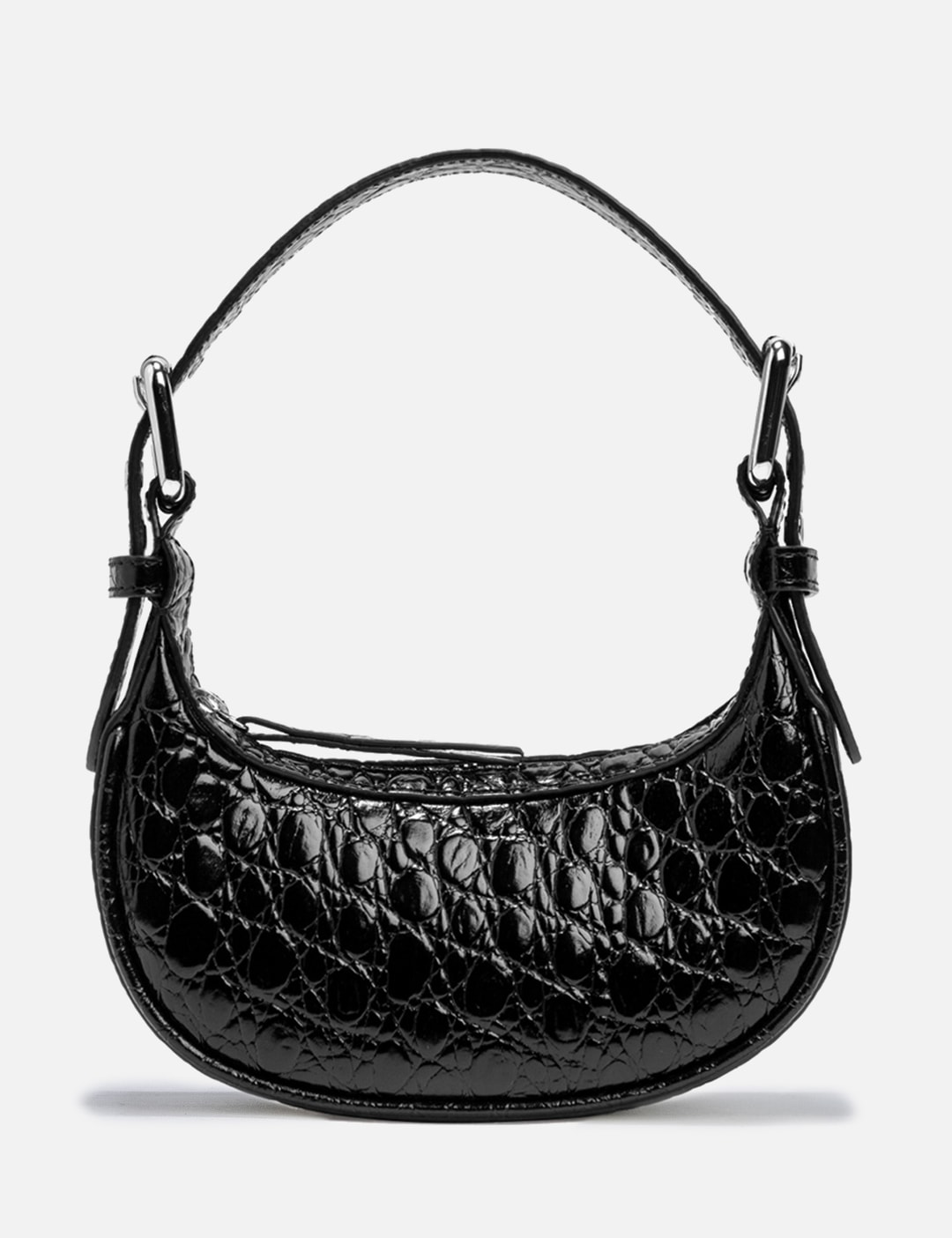 SHEIN, Bags, Black Patent Crocodile Style Handbag