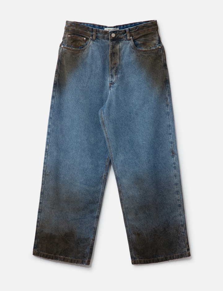 Piet Dirt Stained Oversized Denim In Blue