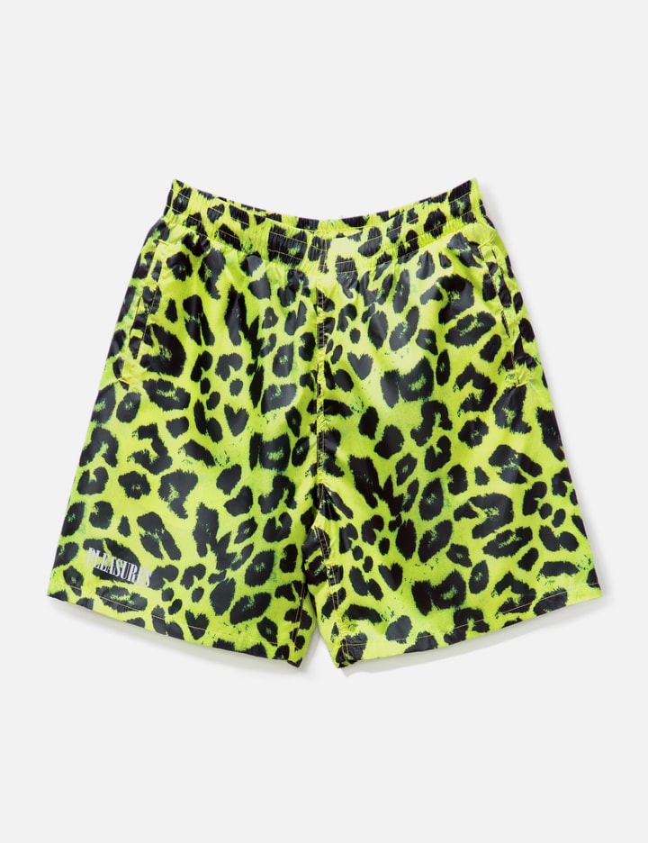Pleasures Cheetah-print Deck Shorts In Green