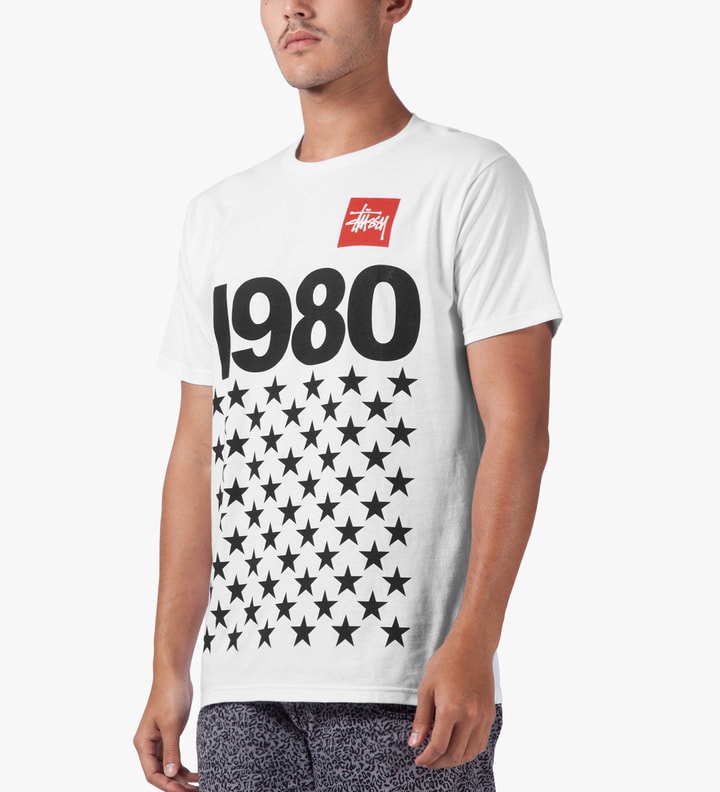 White 1980 Stars T-Shirt Placeholder Image