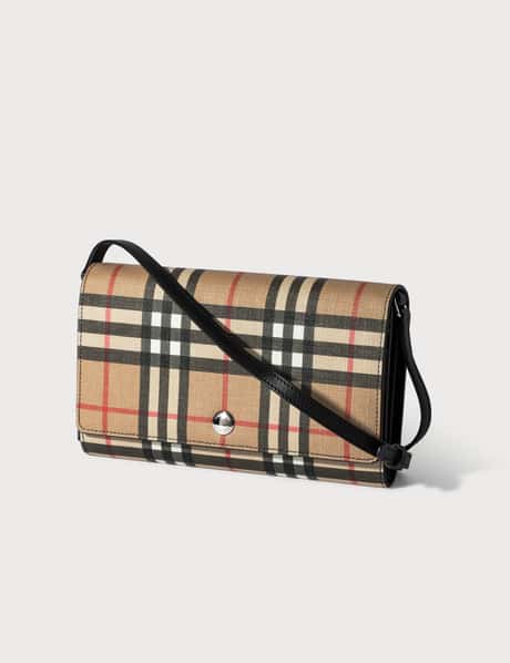 Burberry Vintage Vintage Check Card Case With Detachable Strap
