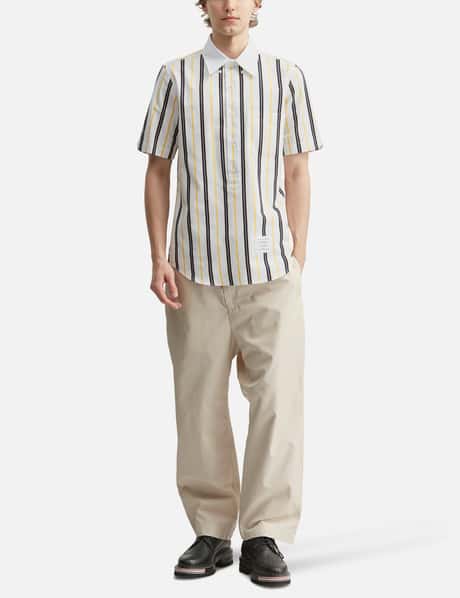 Repp Stripe Poplin Short Sleeve Shirt view 14