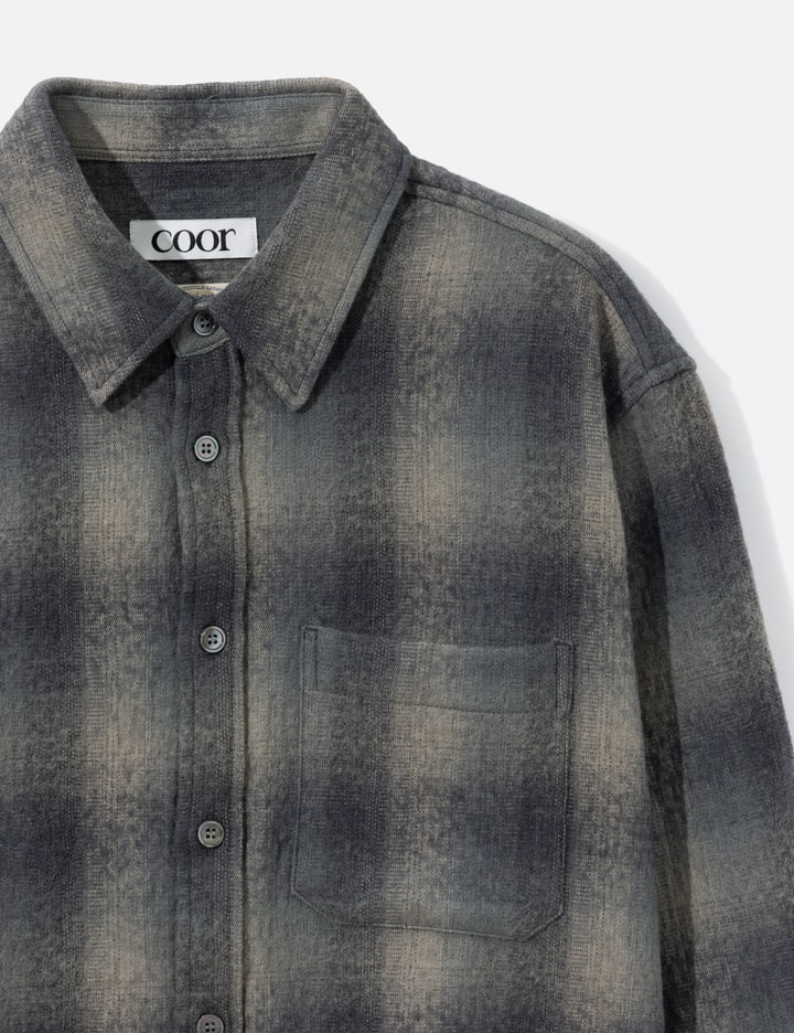 COOR Ombre Flannel One Pocket Checkered Shirt V.2