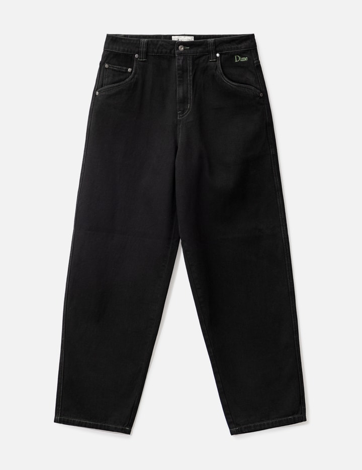 Dime Classic Baggy Denim Trousers In Black
