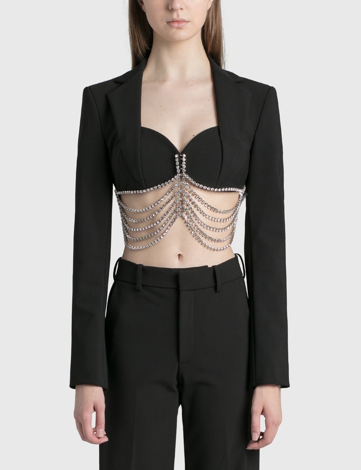 Draped Crystal Cropped Blazer Placeholder Image