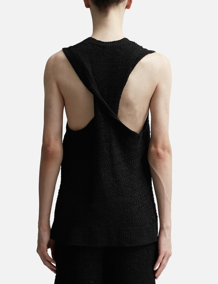 Vest In Tencel Textured Knit With Twisted Back Placeholder Image