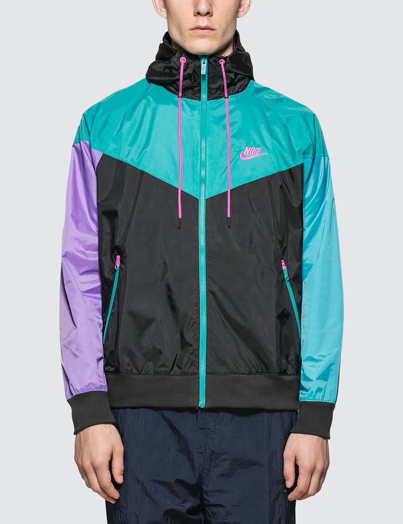 nike multi branded colorblock windrunner