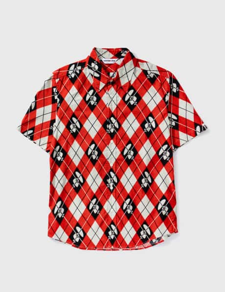 Pre-owned Supreme Red Green Flannel Button Down Shirt Fw16 In