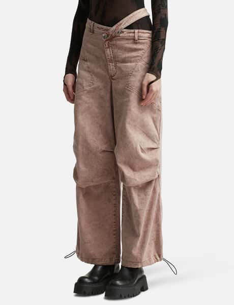 WASHED DENIM CARGO PANTS view 7
