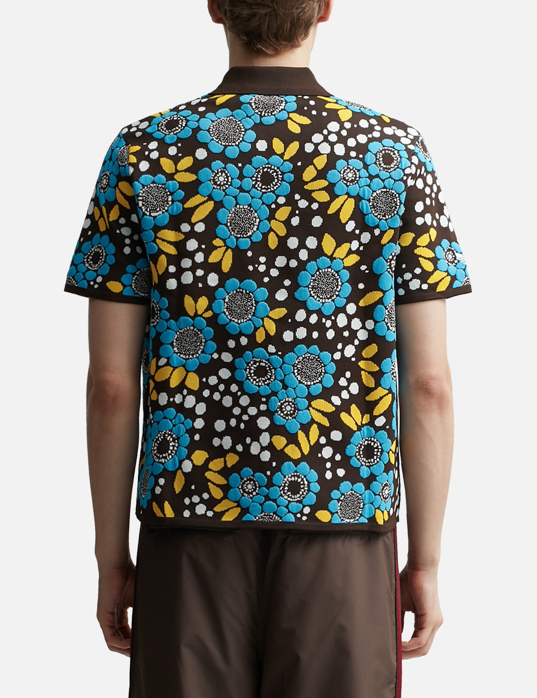 Wales Bonner Knit Floral Polo Shirt view 19