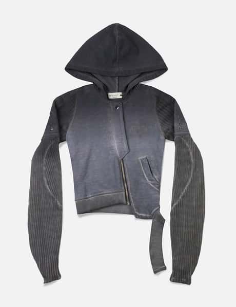 Æ Synctx BRACES ASYMMETRIC ZIP UP HOODIE