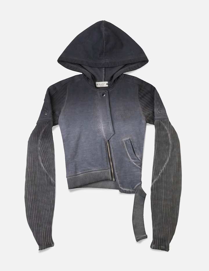 BRACES ASYMMETRIC ZIP UP HOODIE Placeholder Image
