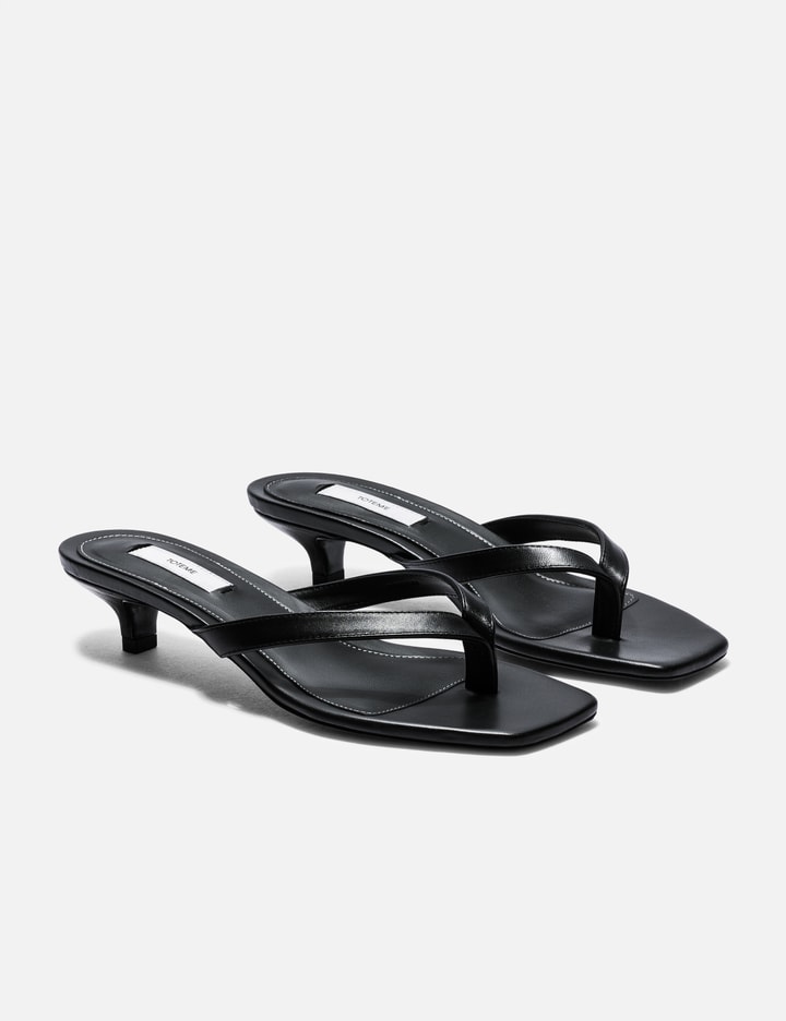 TOTEME Leather Heeled Flip Flops