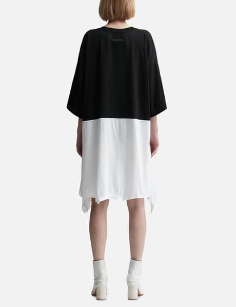 open lace back dress Stripe Knit Oversized Tee Dress