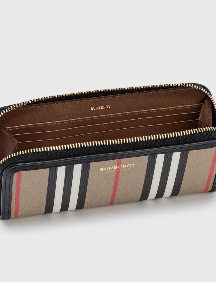 Icon Stripe E-canvas and Leather Ziparound Wallet Placeholder Image