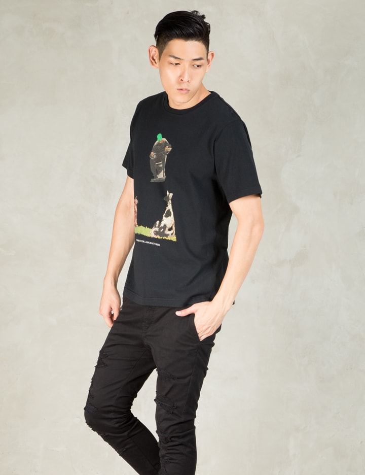 Black "Cat Dog" Graphic S/S T-Shirt Placeholder Image