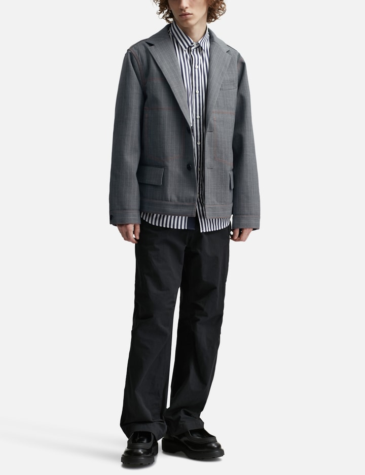 Shop Sacai Chalk Stripe Jacket