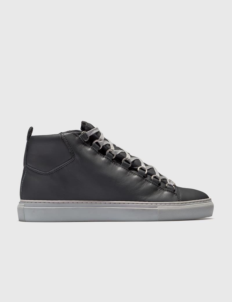 Black Leather HighTop Sneakers Balenciaga  Vitkac France