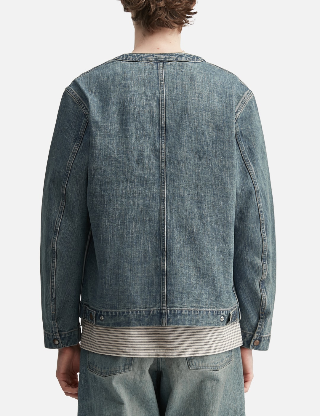 Faded Button Denim Jacket view 19