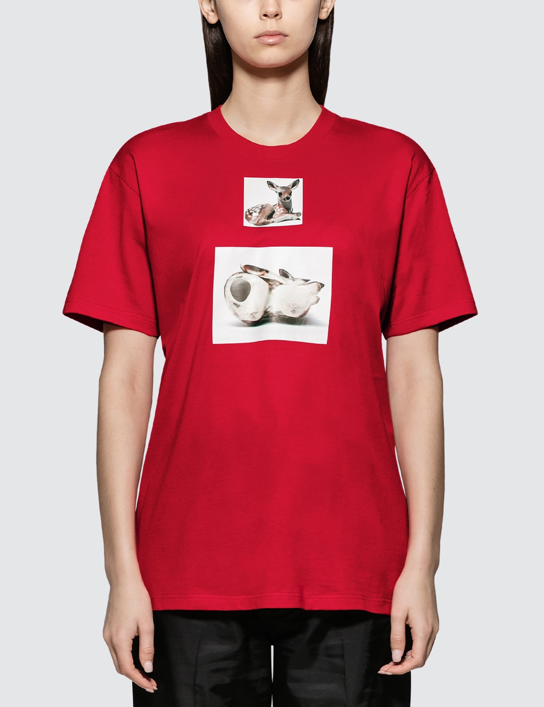 Burberry - Deer Print Short Sleeve T-shirt  HBX - Globally Curated Fashion  and Lifestyle by Hypebeast