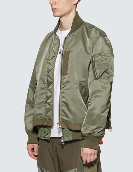 Sacai - Fabric Combo MA-1 Blouson | HBX