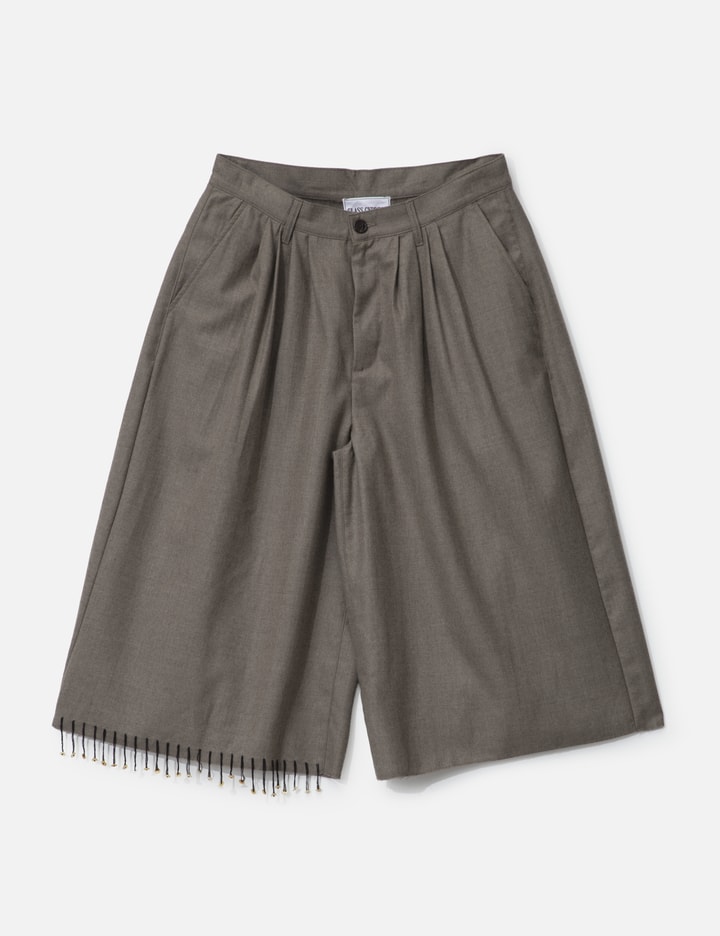 Gray Shortened Wide Leg Trouser Placeholder Image
