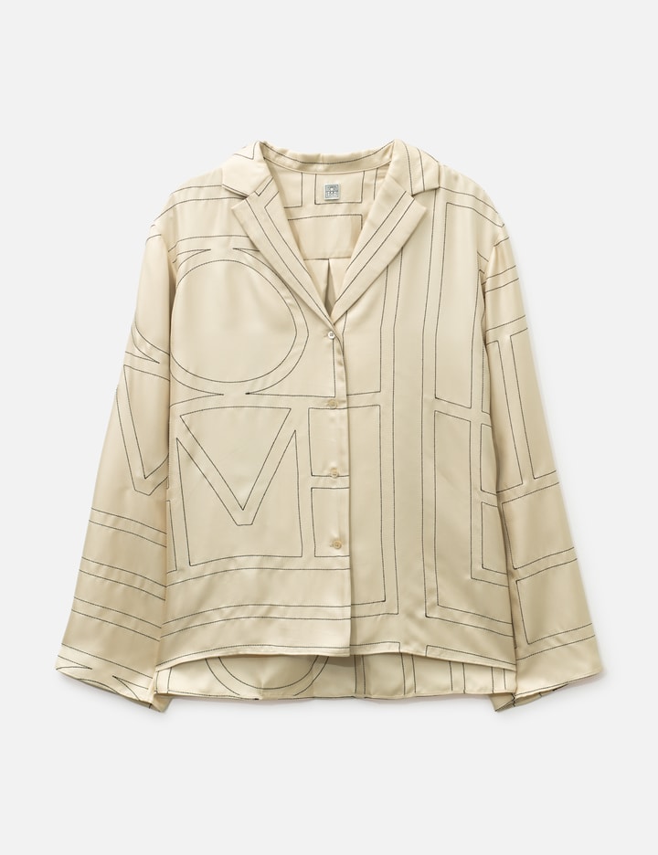 TOTEME Monogram Silk PJ Top