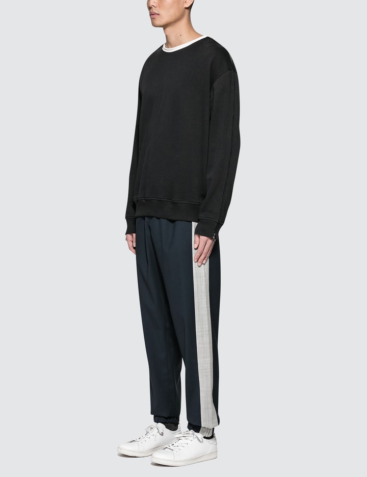 Classic Wool Lounge Pants with Tuxedo Stripe Placeholder Image
