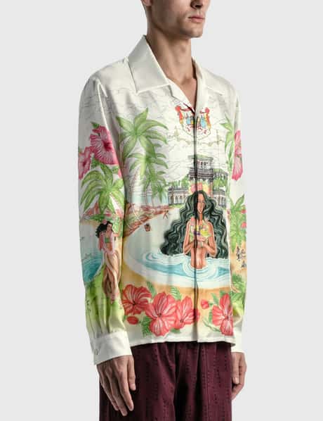 Casablanca - Kamehameha Printed Silk Twill Shirt | HBX - ハイプ 