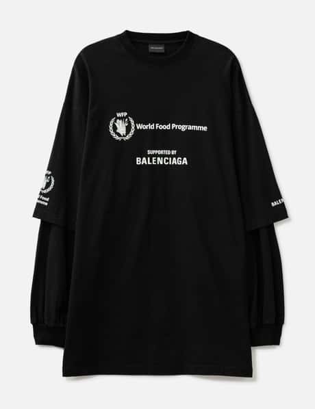 Balenciaga World Food Program Layered Long Sleeve T-Shirt
