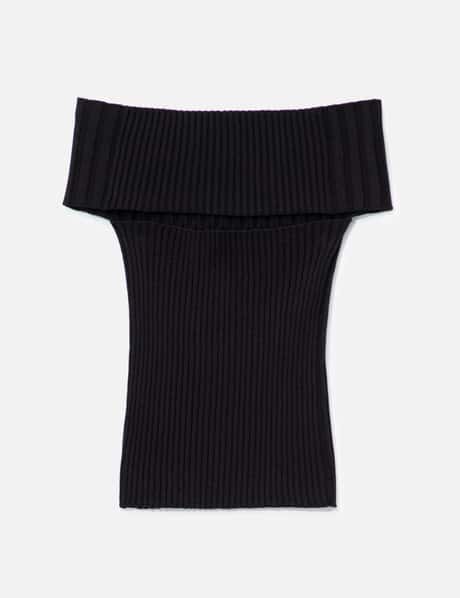 Off Shoulder Rib Top view 8
