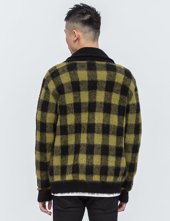Mohair Block Check Cardigan (Type-1) Placeholder Image